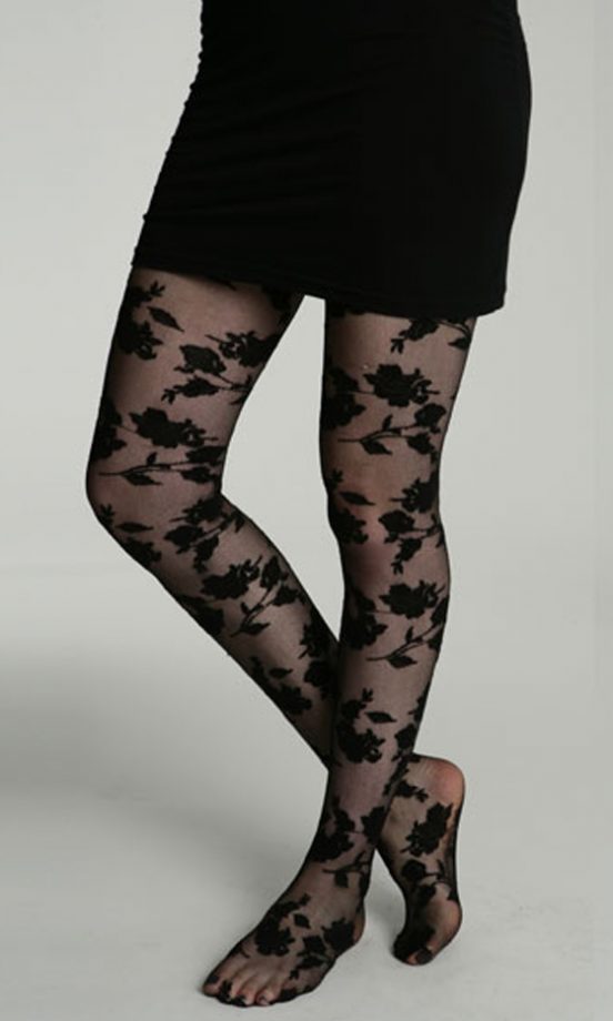 Urban Outfitters Burnout Rose Tights, £12