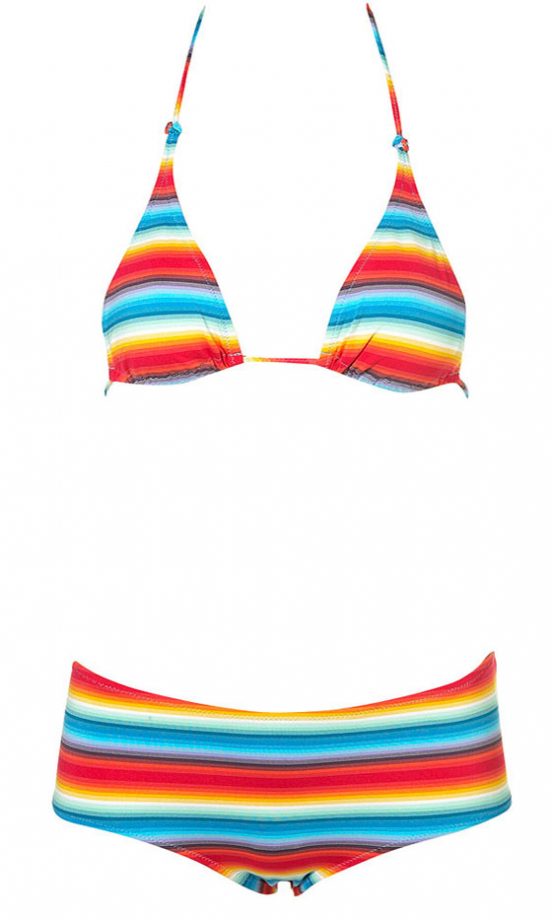 Topshop Multi Stripe Halter Bikini, £25