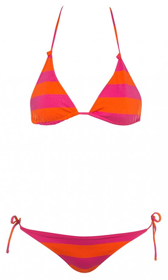 Topshop Wide Stripe Triangle Bikini, £25
