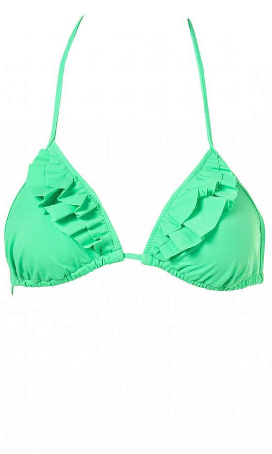 Topshop Frilly Triangle Bikini Top, £8