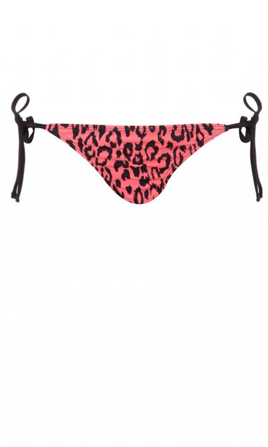 Dorothy Perkins Coral Leopard Bikini Bottoms, £8