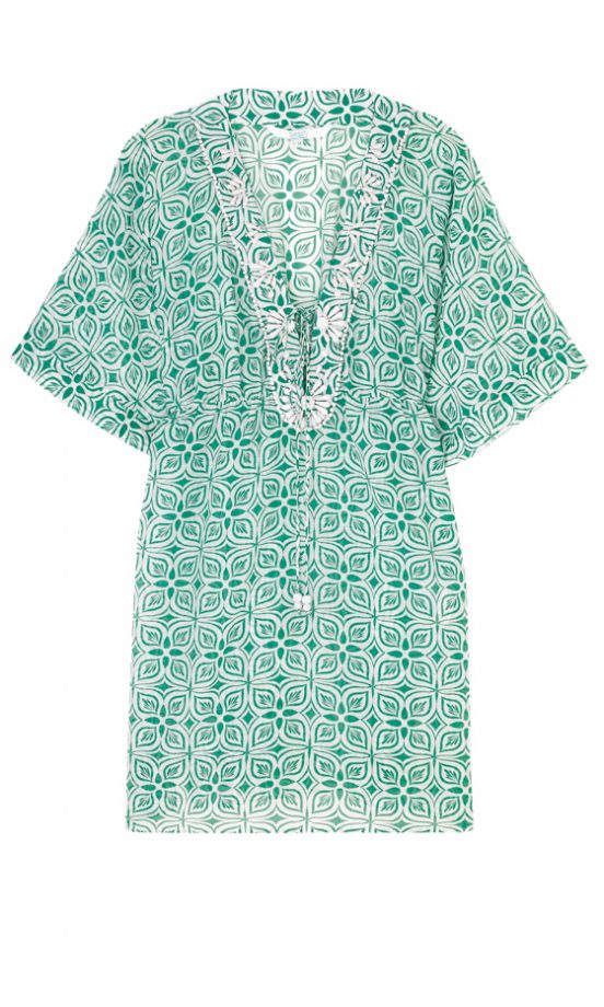 Debenhams Green & White Floral Print Kaftan, £40