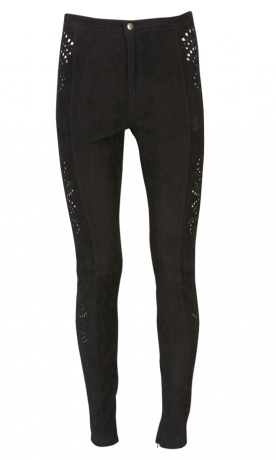 Kate Moss Topshop Black Suede Cutwork Leggings, £250
