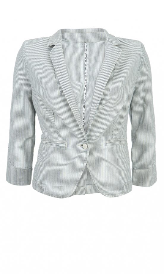 Kate Moss Topshop Stripe Denim Blazer £70
