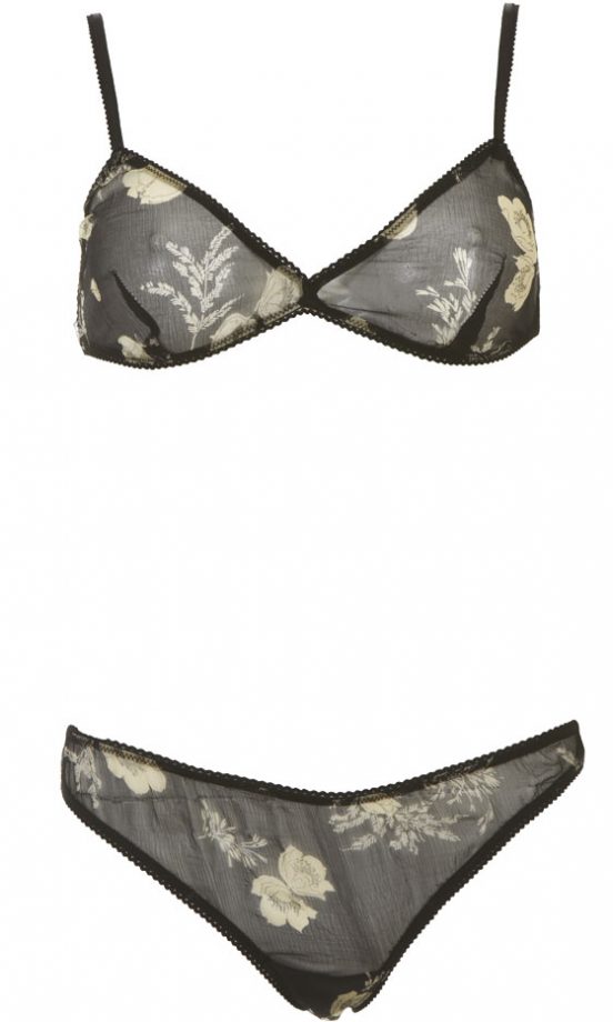 Kate Moss Topshop Triangle Bra, £20 And Knickers, £14