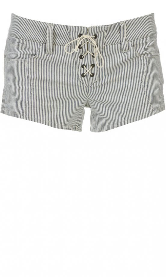 Kate Moss Topshop Lace Up Denim Hotpants, £45