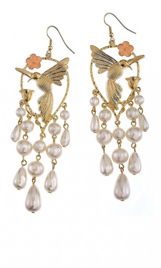 Miss Selfridge Hummingbird Disc Earrings, £9