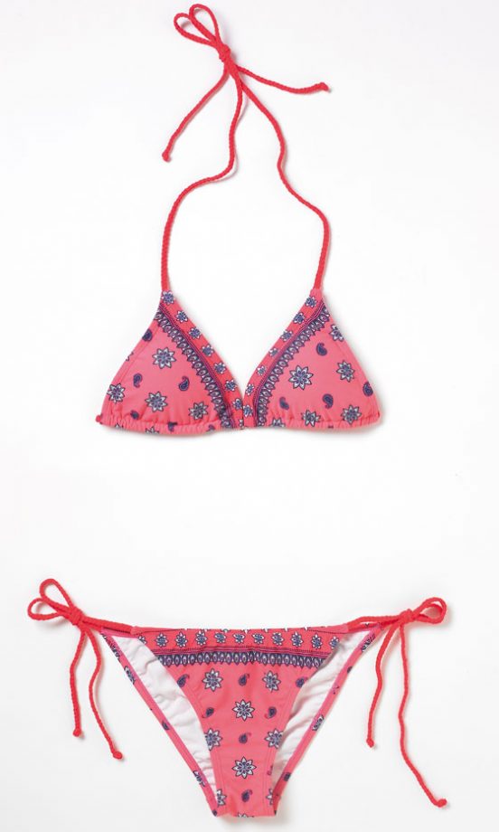 Miss Selfridge Pink Paisley Bikini, £25. In Stores Only