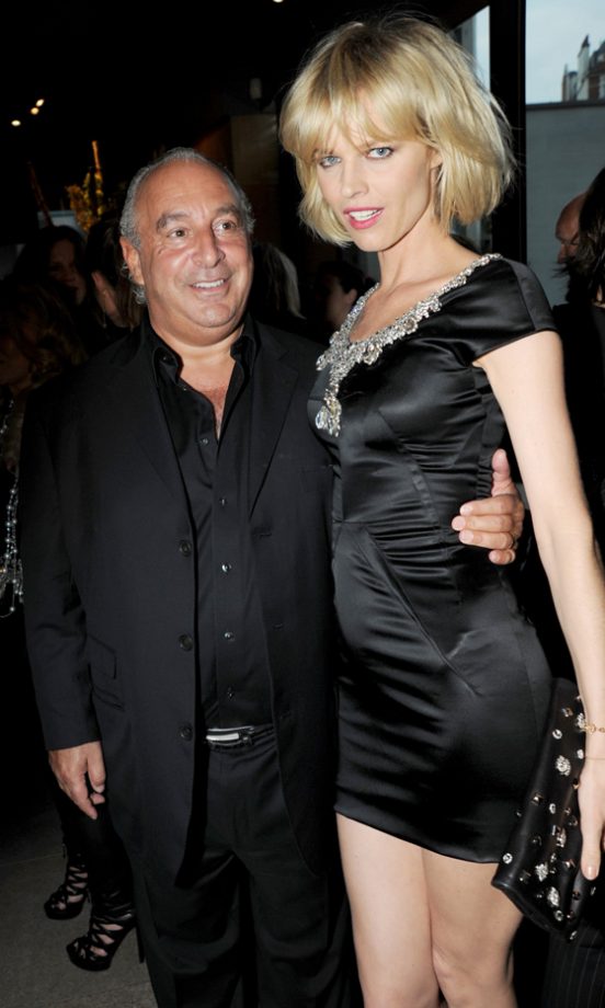 Philip Green And Eva Herzigova At The Opening Party For Topshop's New London Store, 2010