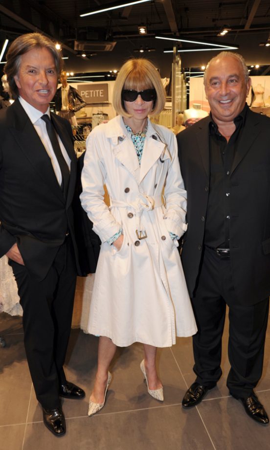 Anna Wintour With Richard Caring And Philip Green At The Opening Of Topshop's New London Store, 2010