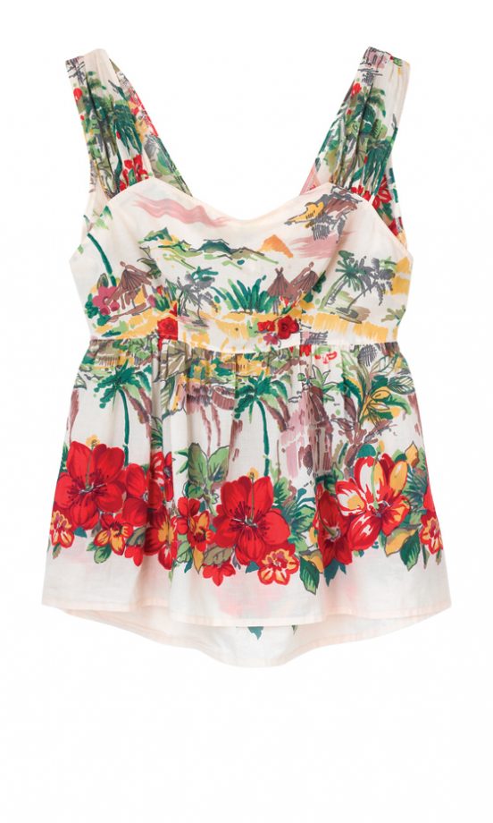 Topshop Tropical Tie Back Cami, £28