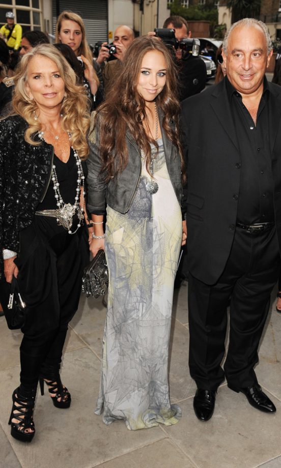 Tina, Chloe And Philip Green At The Opening Of Topshop's New London Store, 2010