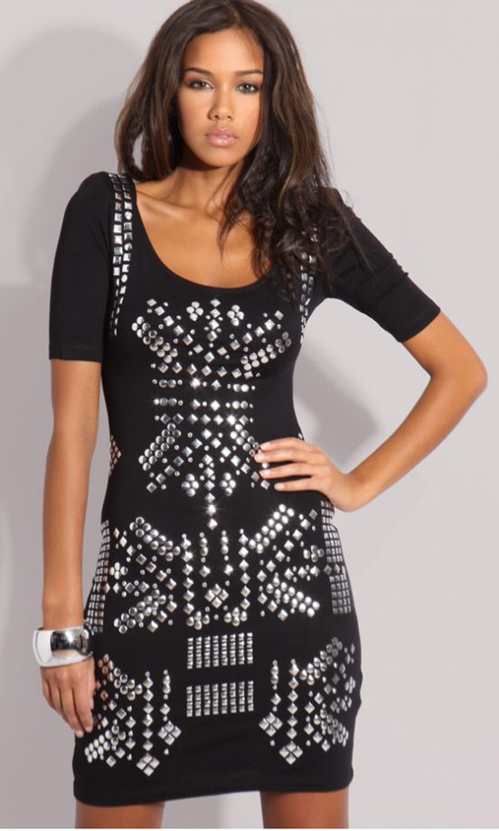 Asos Stud Aztec Body Con Dress, £26