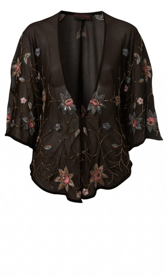 Miss Selfridge Black Embellished Detail Cape, £55
