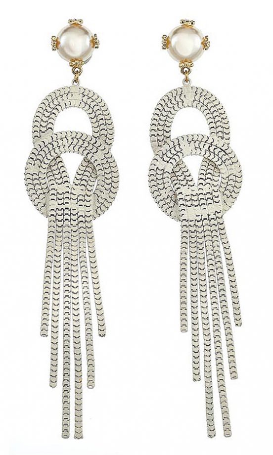 Topshop Pearl And Snake Chain Earrings, £16