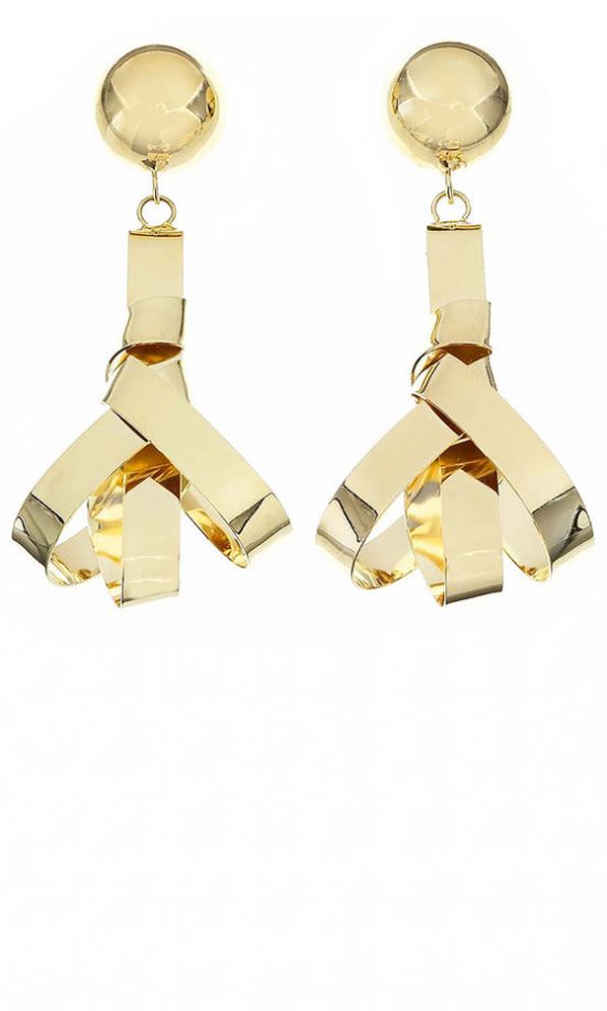 Dorothy Perkins Gold Twist Drop Earrings, £12