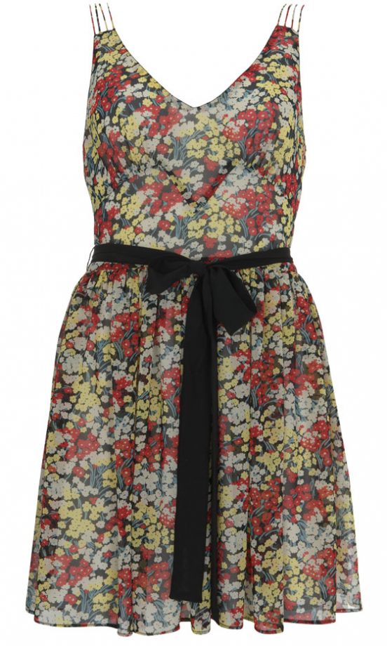 Kate Moss Topshop Floral Wasit-Clinching Dress, £65