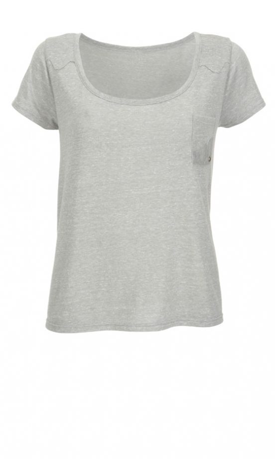Kate Moss Topshop Slubby Grey T-Shirt, £20