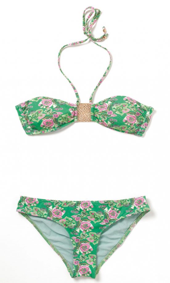 H&M Green Floral Bikini, £15.99. In Stores Only
