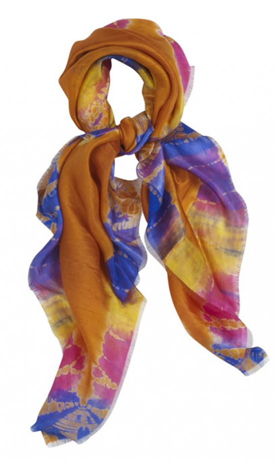 Jigsaw Silk Tie Dye Border Scarf, £38