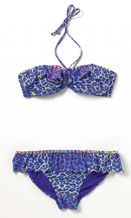 Marks & Spencer Blue Leopard Print Frill Bikini, £34.50. In Store Only
