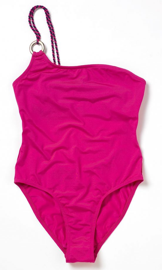 Matalan Pink One-Shouldered Swimsuit, £12. In Stores Only