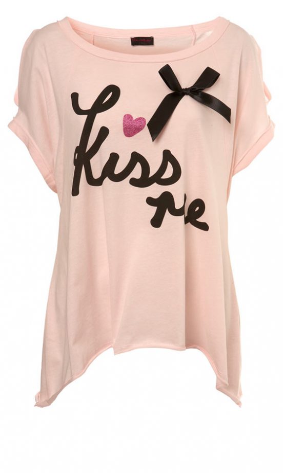 Miss Selfridge Kiss Me Slogan Tee, £18