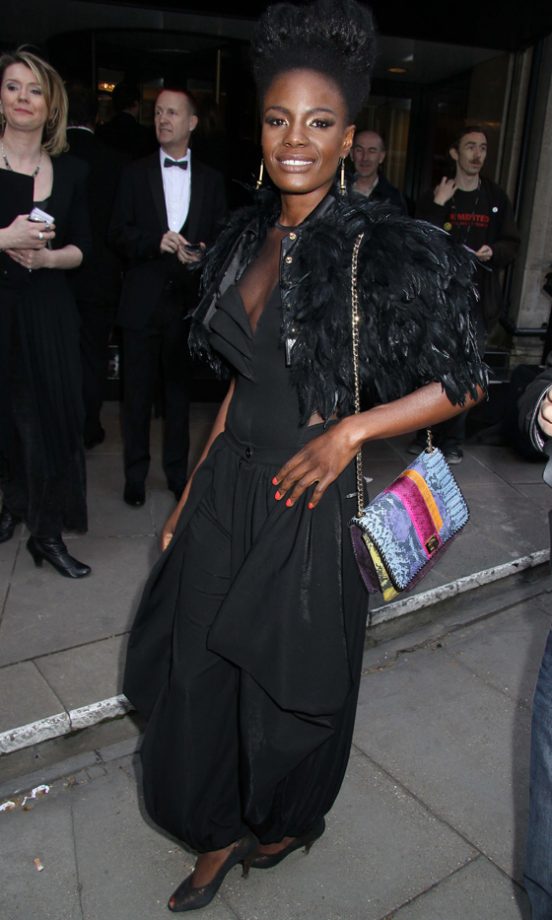 Shingai Shoniwa From The Noisettes Carrying An Angel Jackson Bag And Wearing Ana Sekularac At The Sony Radio Awards 2010
