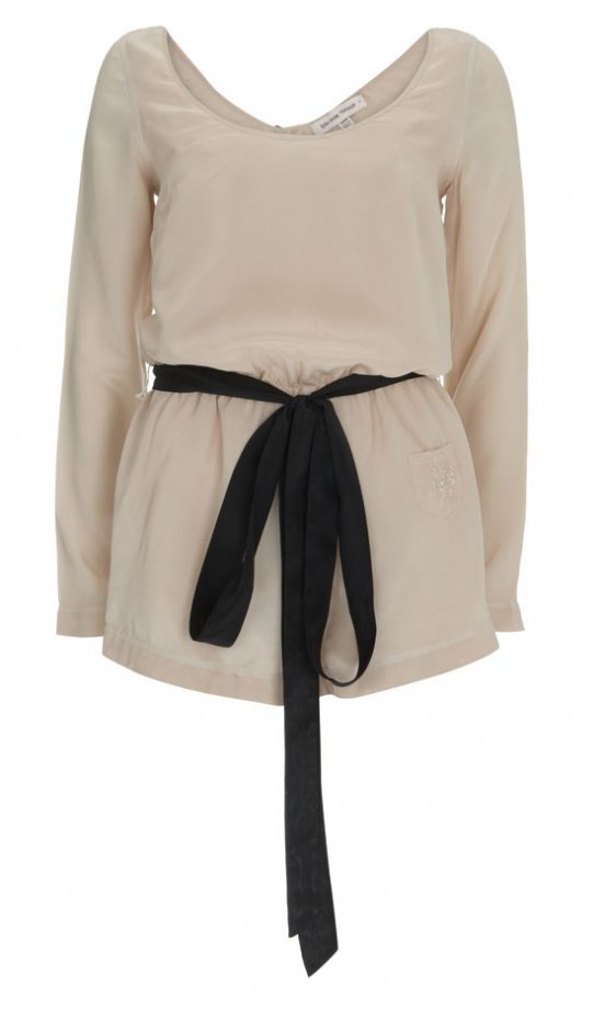 Kate Moss Topshop Silk Button Back Playsuit, £75
