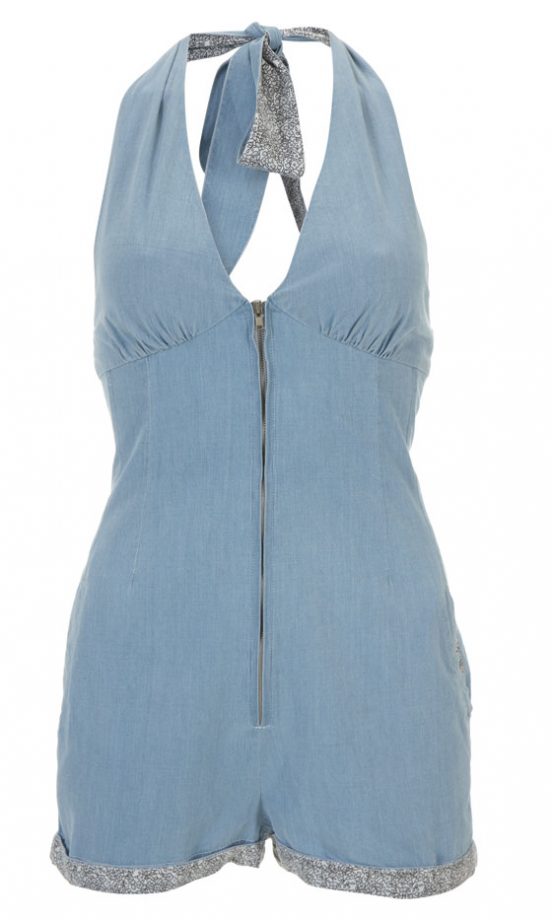 Kate Moss Topshop Cotton Halter Playsuit, £45