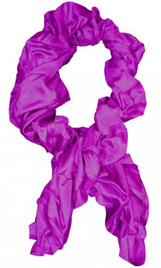 Chesca Fuschia Frill Edge Silk Scarf At John Lewis, £45