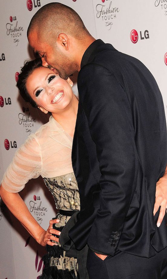 Eva Longoria Parker With Her Husband At The LG Fashion Touch Launch Party In Los Angeles, 2010