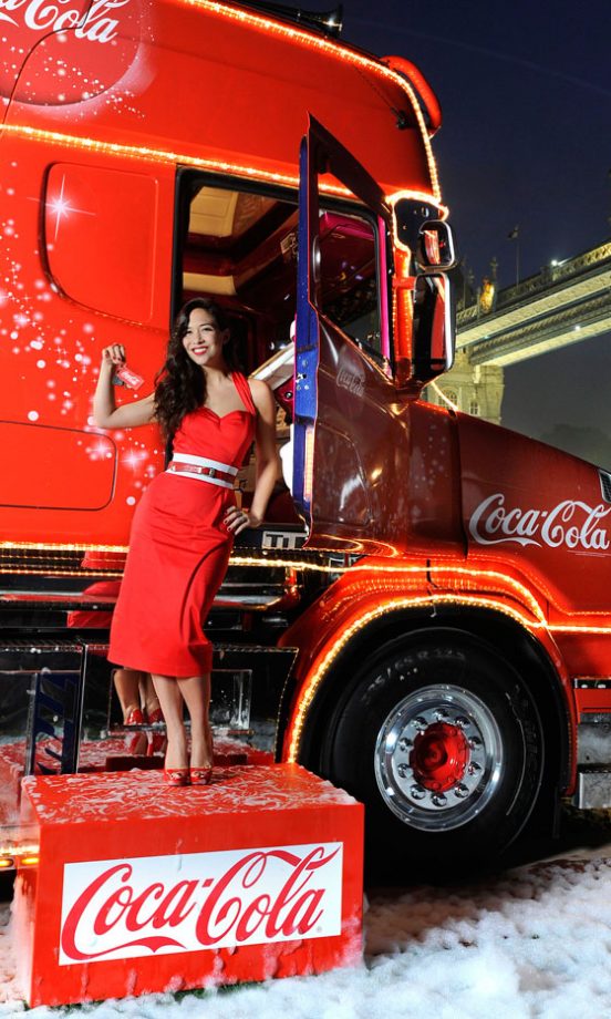 Myleene Klass Launched Coca-Cola Christmas Advert, 2011