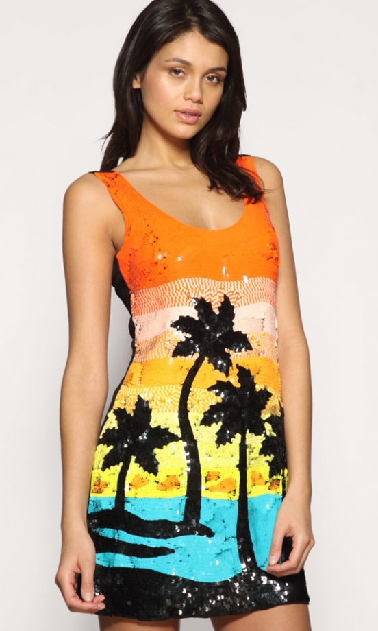 ASOS Sequin Sunset Vest Dress, £65