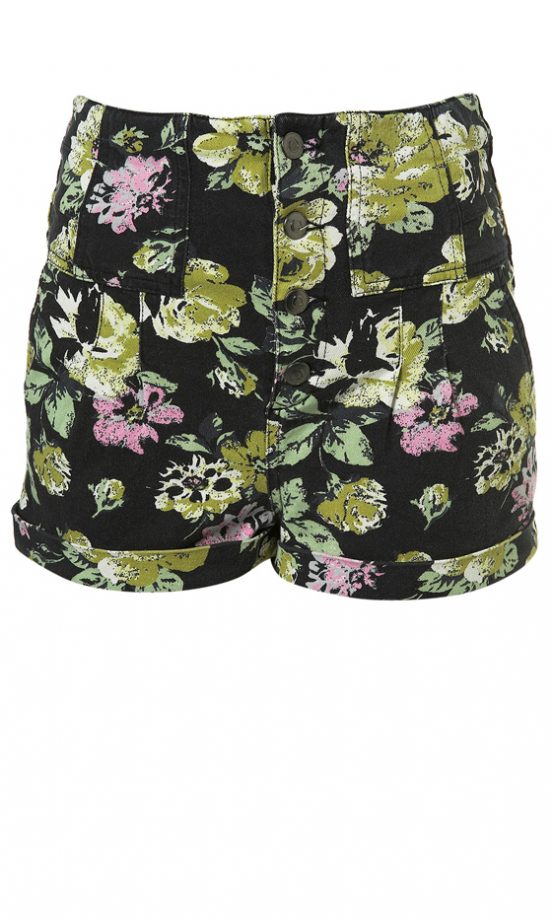 Topshop High Waisted Floral Shorts, £32