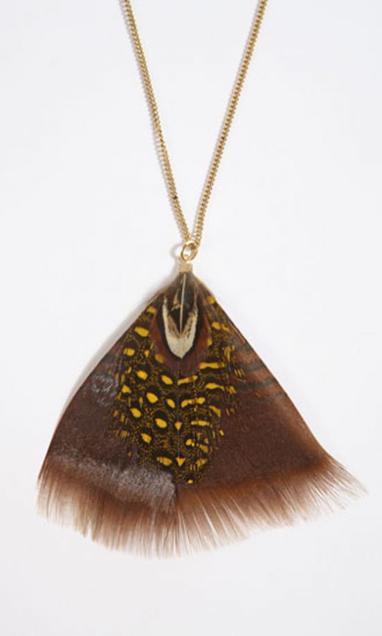 Urban Outfitters Feather Pendant Necklace, £14