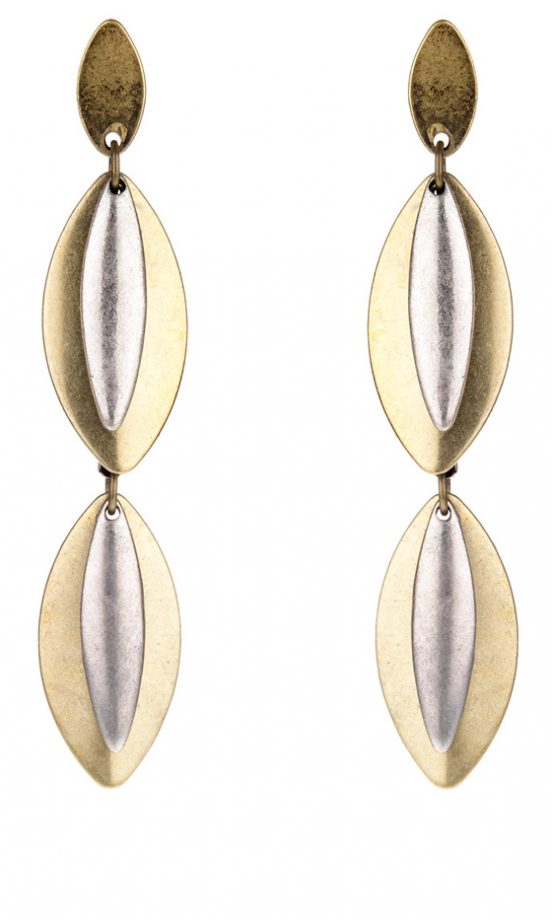 Wallis Gold Marquis Earrings, £8