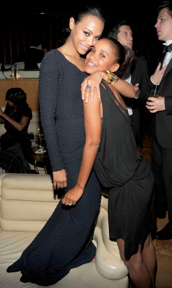 Zoe Saldana With Joy Bryant At The Met Ball 2010 Afterparty