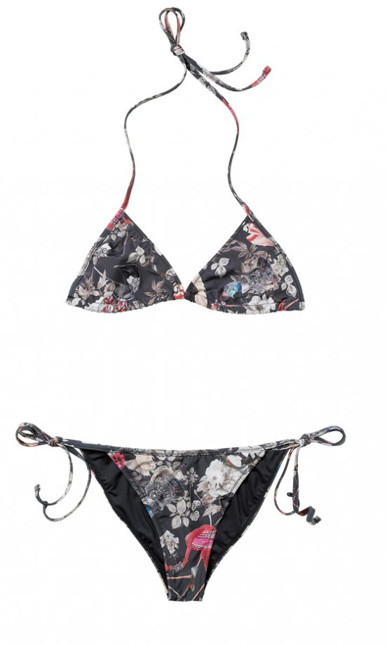 All Saints Floral Bikini Top, £25
