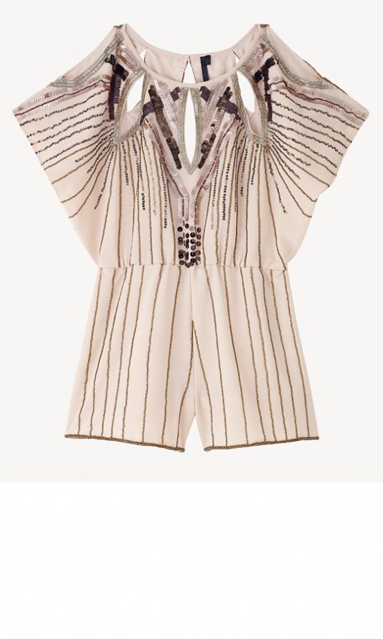 Asos Black Sequin Embellished Playsuit, £75