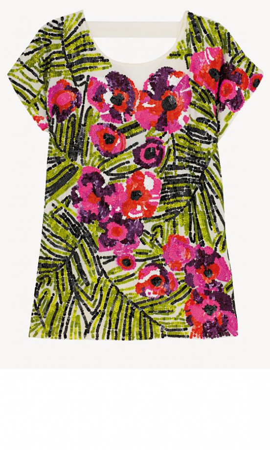Asos Tropical Print Sequin Tee, £65