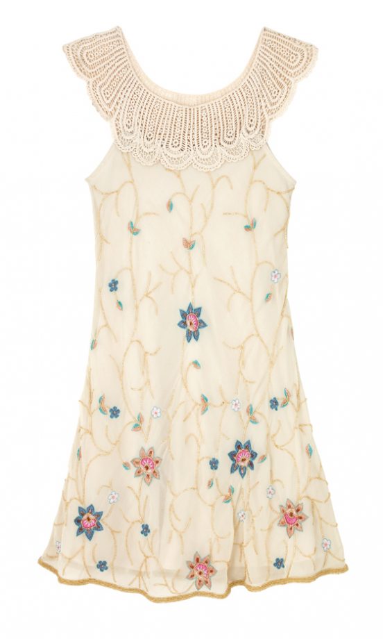 Miss Selfridge Cream Beaded Dress, £65