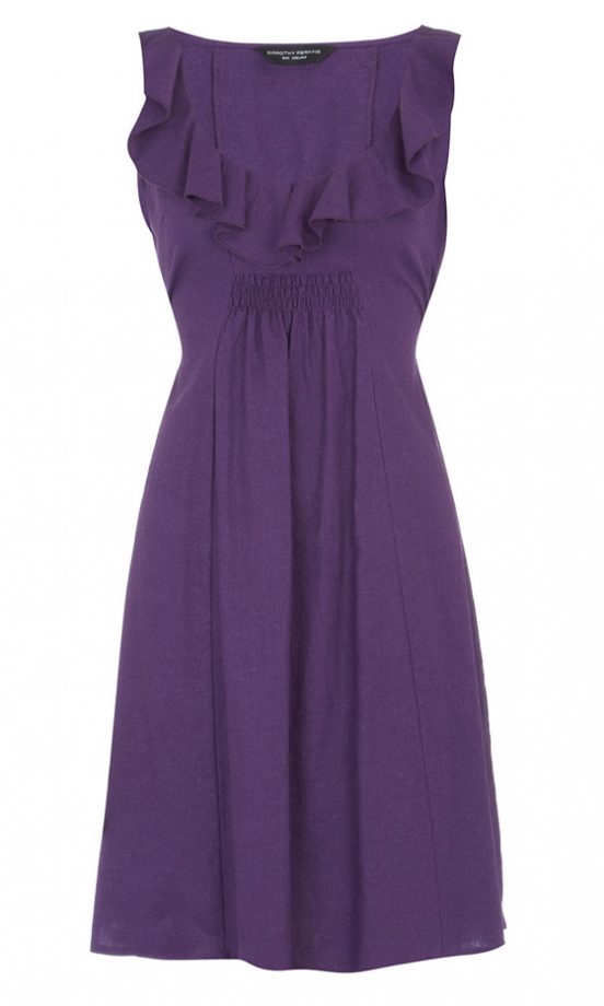 Dorothy Perkins Uttam Purple Ruffle Dress, £20