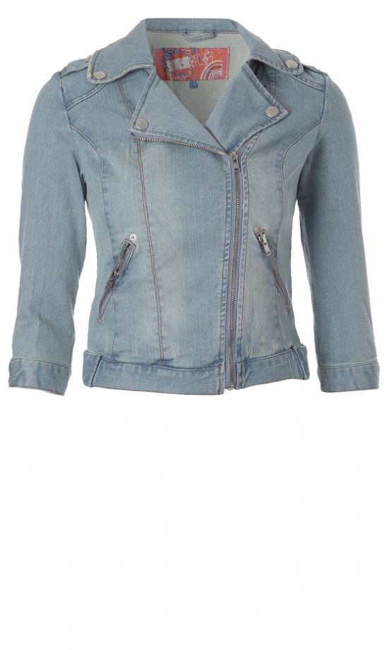 New Look Denim Biker Jacket, £35