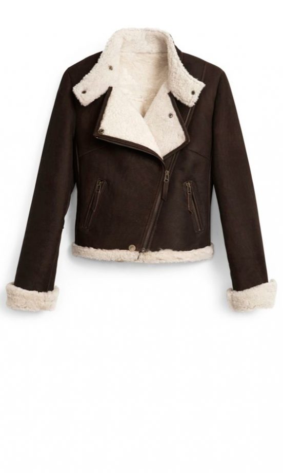 NW3 by Hobbs Shearling Biker Jacket, £349