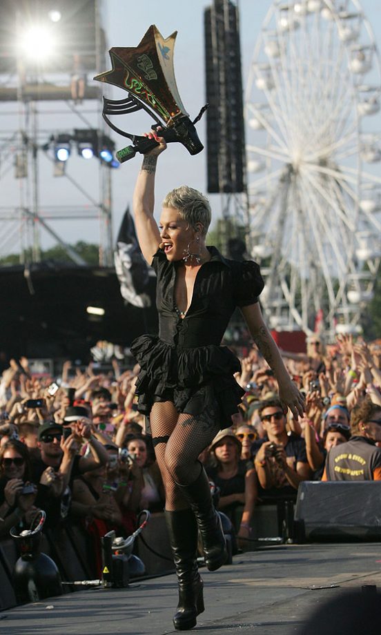Pink Performing At The Isle of Wight Festival, 2010