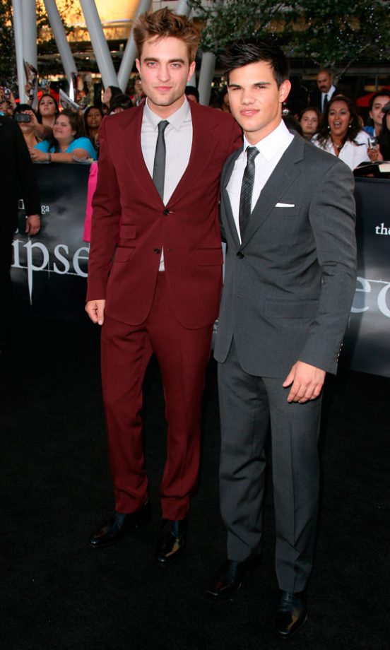Robert Pattinson With Taylor Lautner At The Eclipse Premiere In LA, 2010