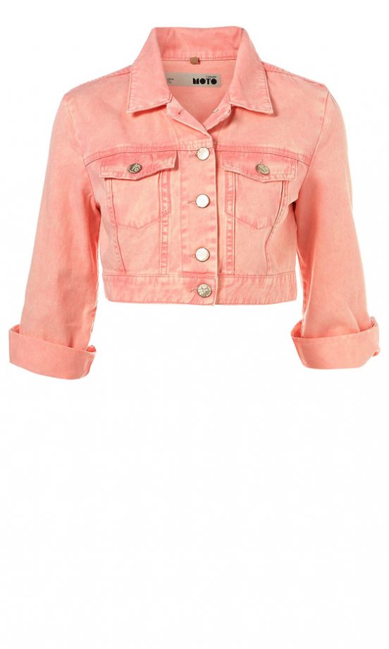 Topshop Coloured Crop Denim Jacket, £40