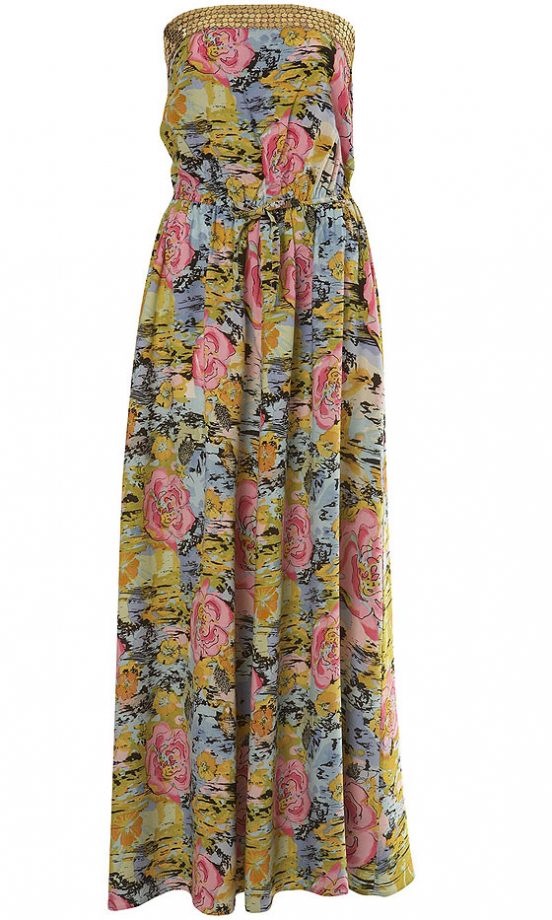 Miss Selfridge Sequin Floral Print Maxi, £50