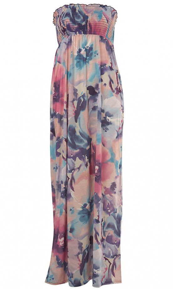 Miss Selfridge Shirred Floral Bloom Maxi, £30